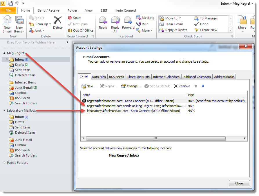 how to separate multiple email addresses in outlook