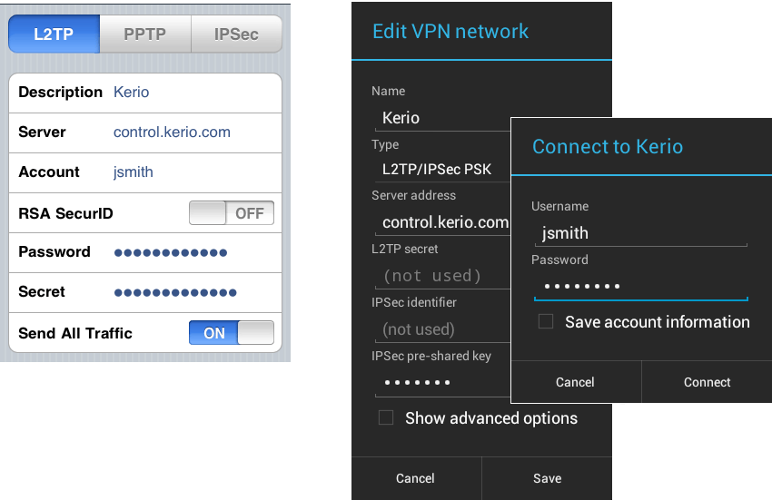 kerio connect vpn client