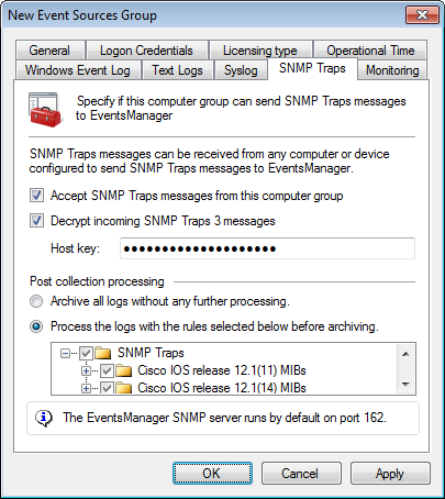 snmp trap receiver windows log to mysql