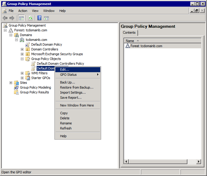 group policy management console command