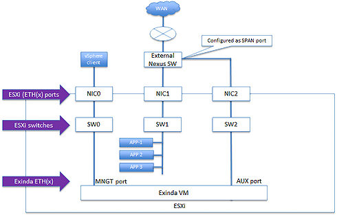 Port mirroring with an external Nexus switch