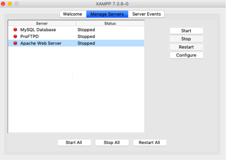 mac mysql server restart