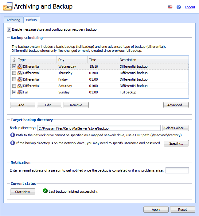 configuring data backup solution