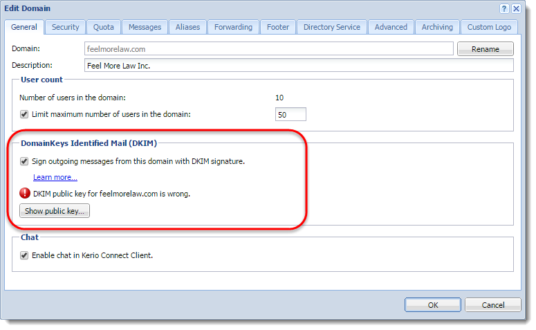 kerio connect message filter