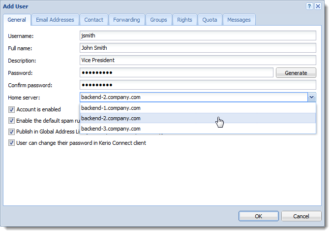 kerio connect multi server