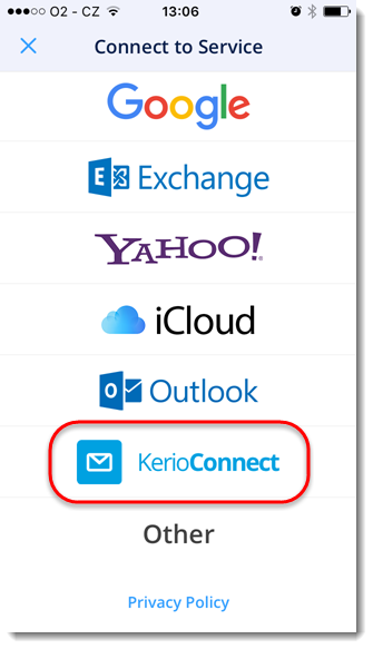 kerio connect webmail iphone