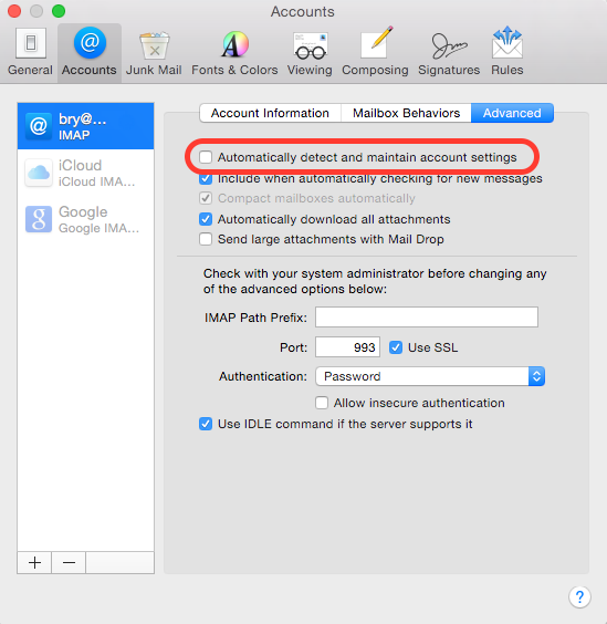 Configuration For Mac