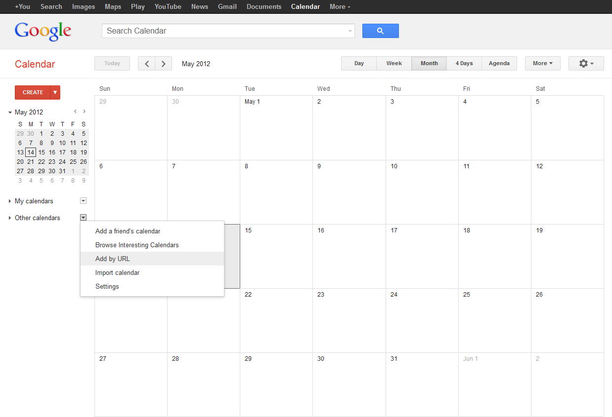 How to view a Kerio Connect Calendar in Google Calendar