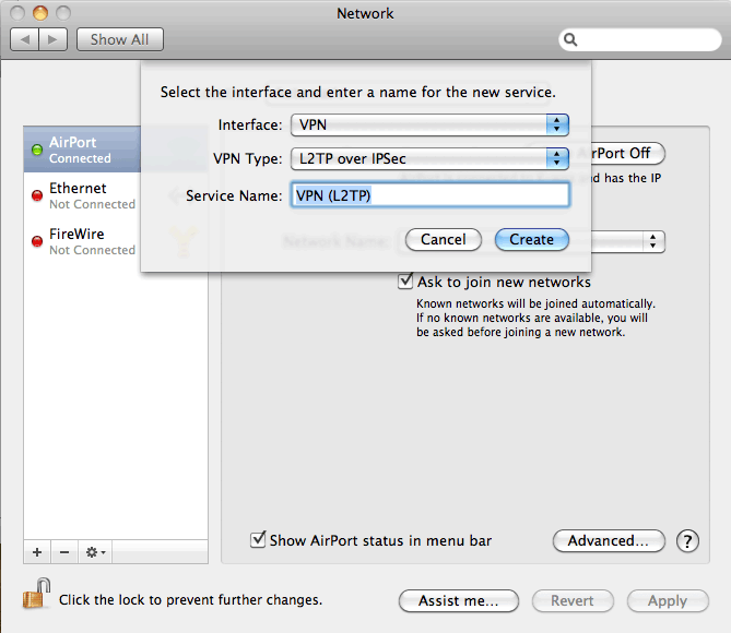 Configuring IPsec VPN client on Apple OS X