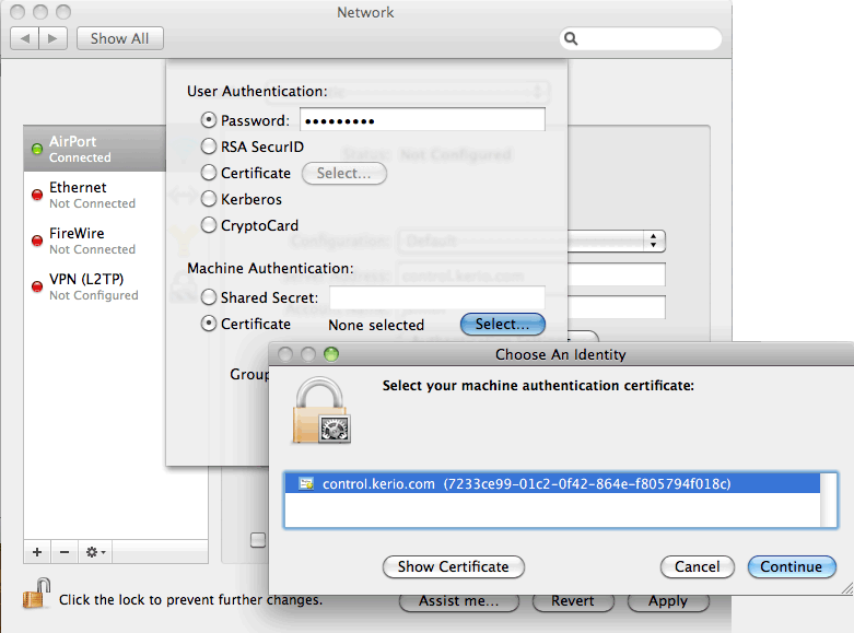 mac use racoon for cisco vpn