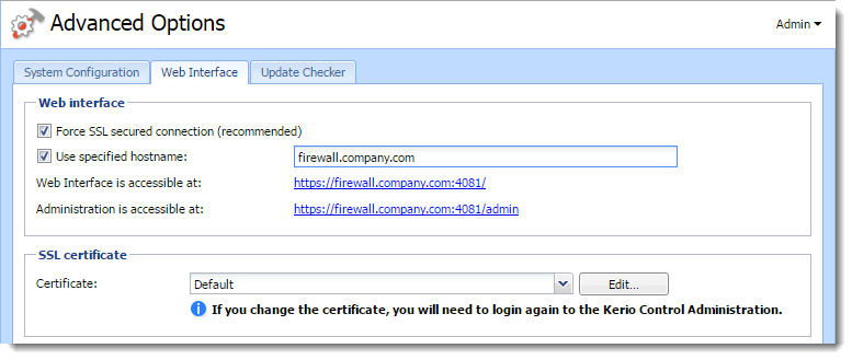 kerio connect firewall ports