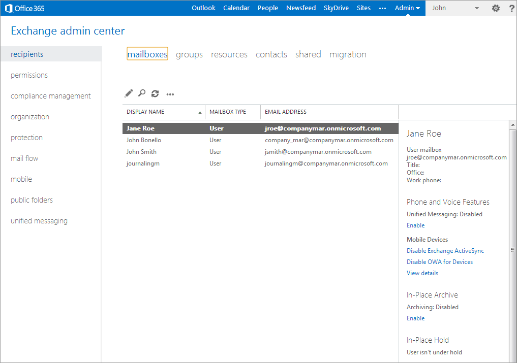 setup microsoft exchange office 365