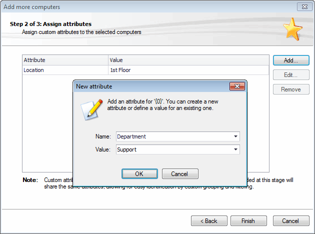 Asignación de atributos: varios equipos